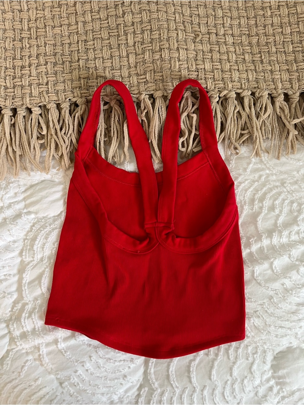 FP Movement Red Ribbed Racerback Tank - Picture 2 of 2